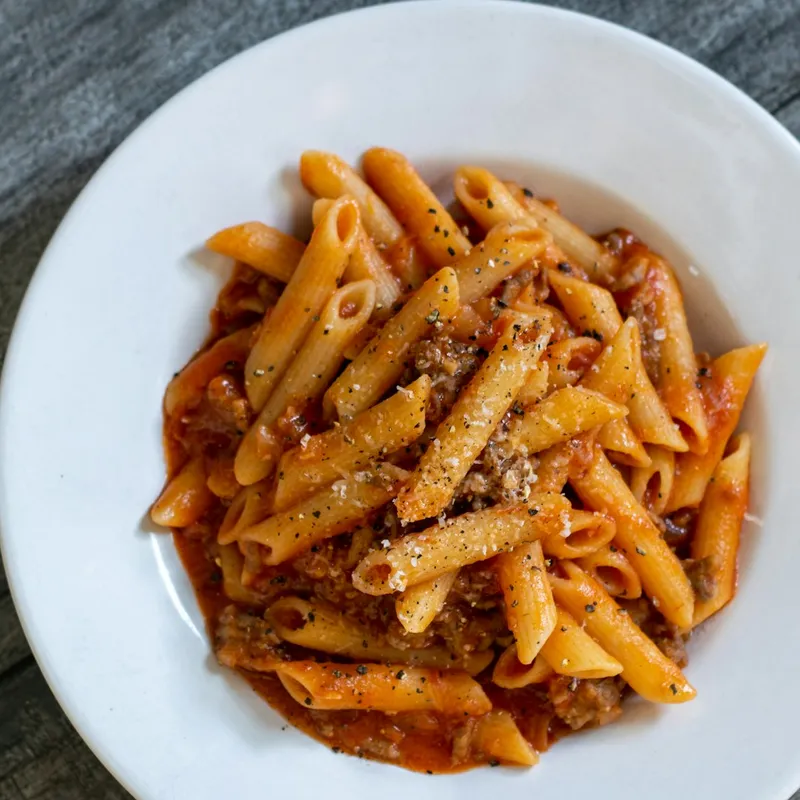 Meat Pasta with Mozzarella